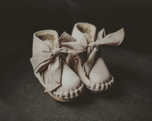 Pina Organza Booties Powder Nubuck