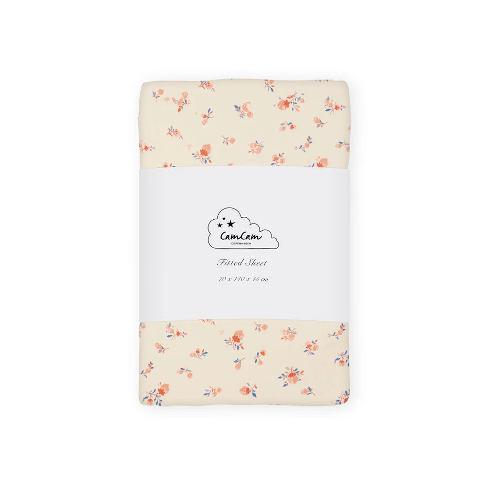 Sheet, Fitted, 70x140x15cm - GOTS - Berries