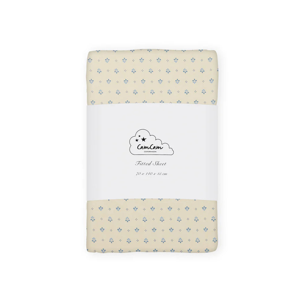 Sheet, Fitted, 60x120x15cm - GOTS - Capri