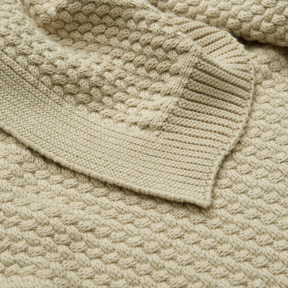 Harper Baby Knit Throw - GOTS - Latte 100X80