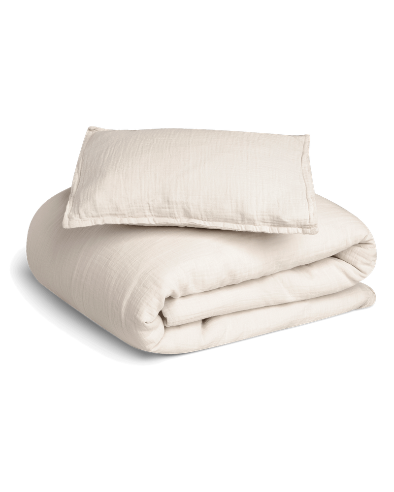 Muslin Bed Set Baby, Eggshell