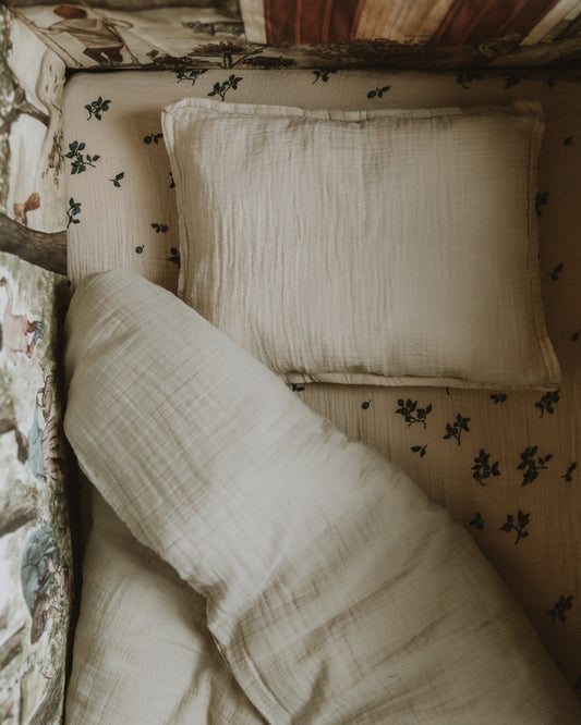 Muslin Bed Set Baby, Eggshell