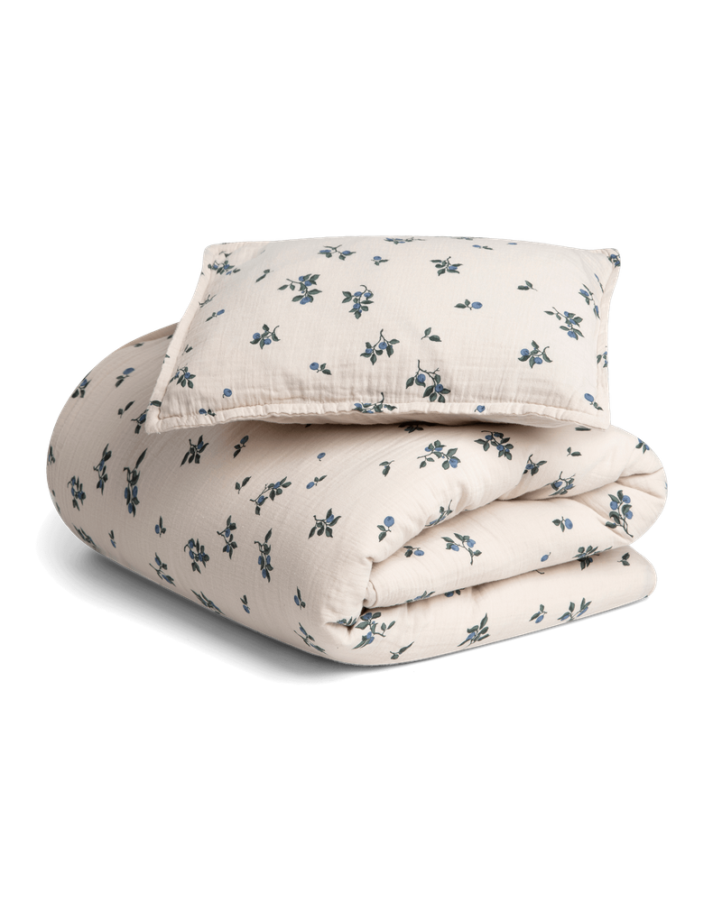 Muslin Bed Set Baby, Blueberry