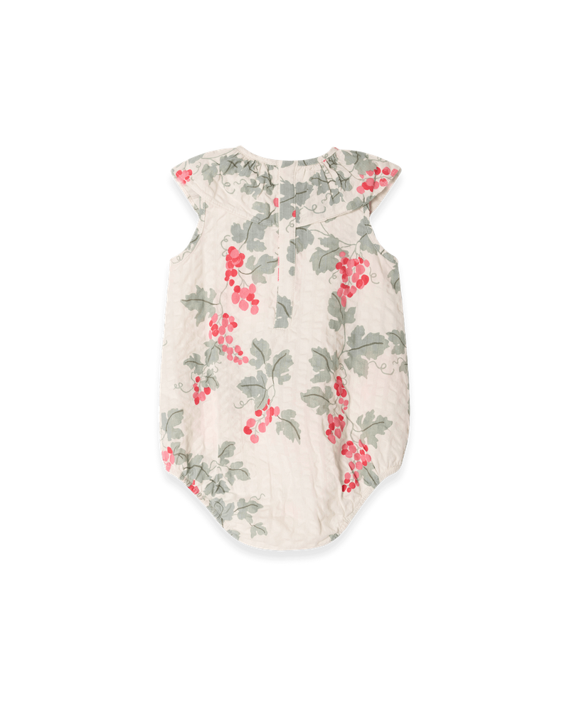 Seersucker Collar Romper, Grapes Pink