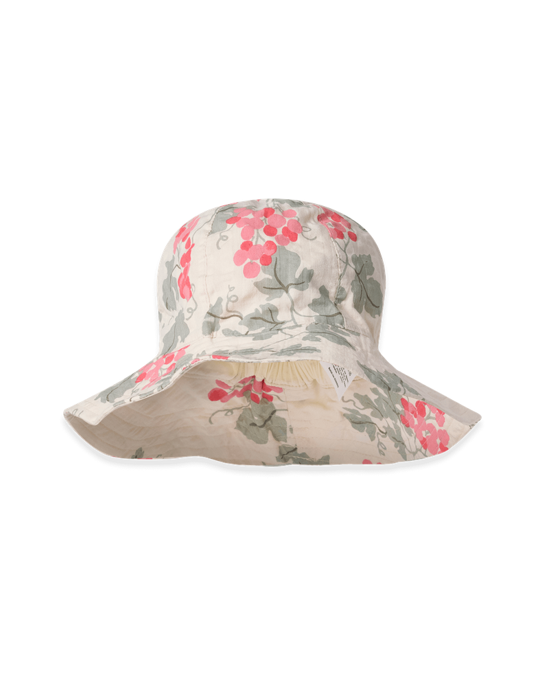Seersucker Sun Hat Grapes Pink