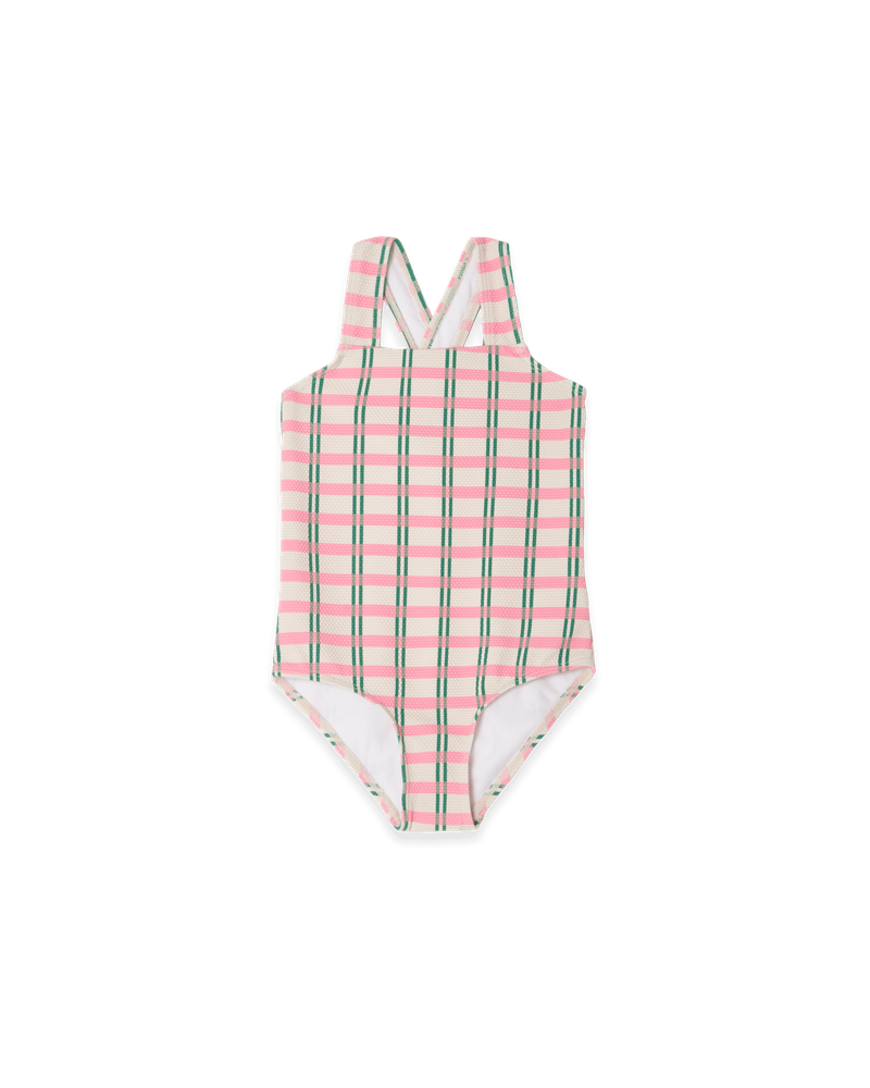 Swimsuit, Check Carnation