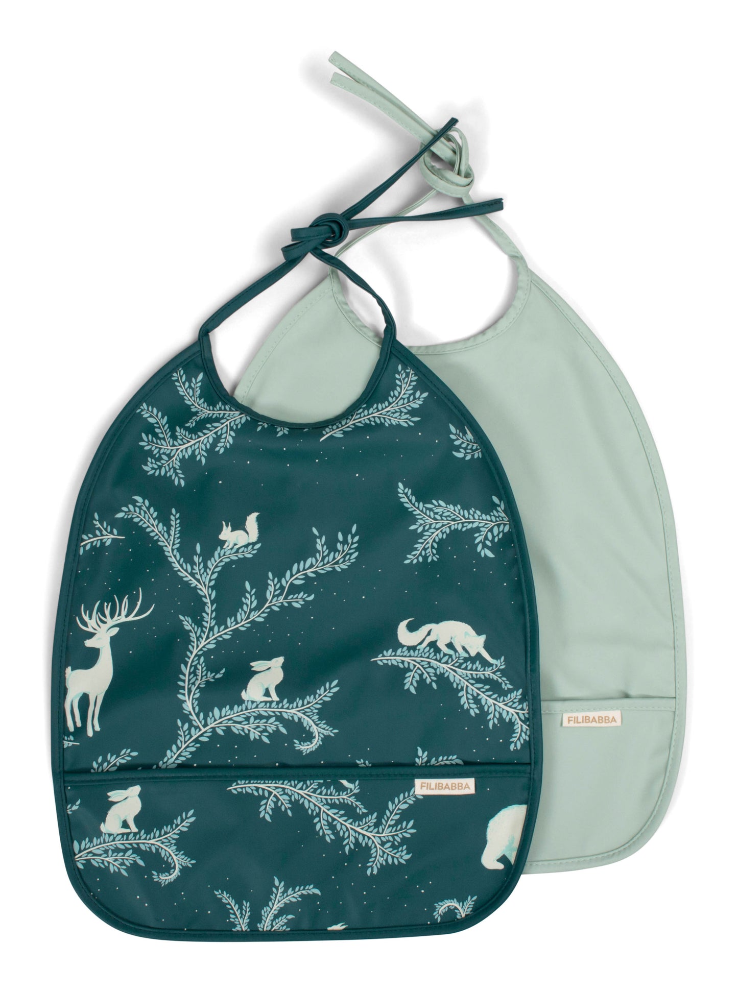 Bib with ties 2-pack