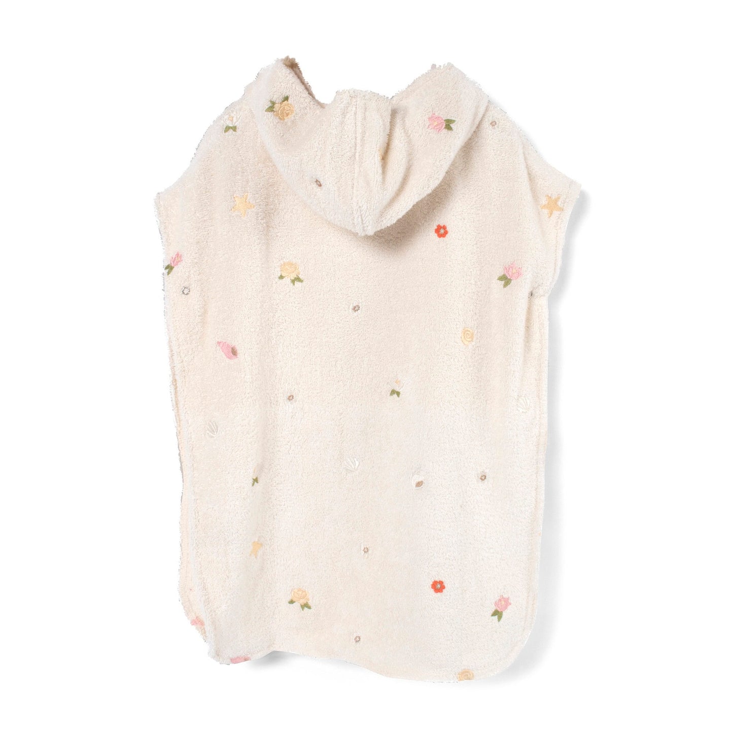 Embroidered beach poncho GOTS