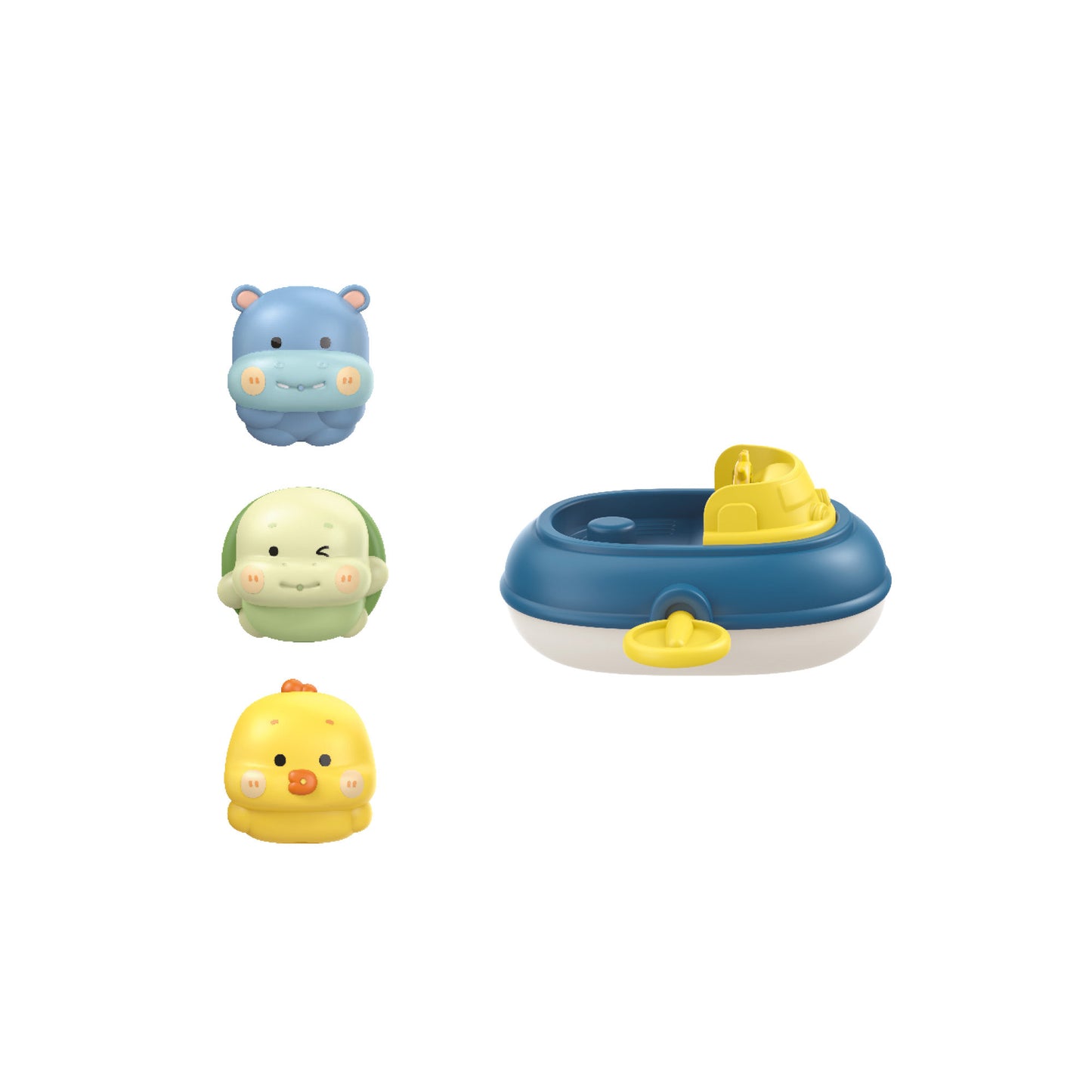Bath Set - Sailing animals
