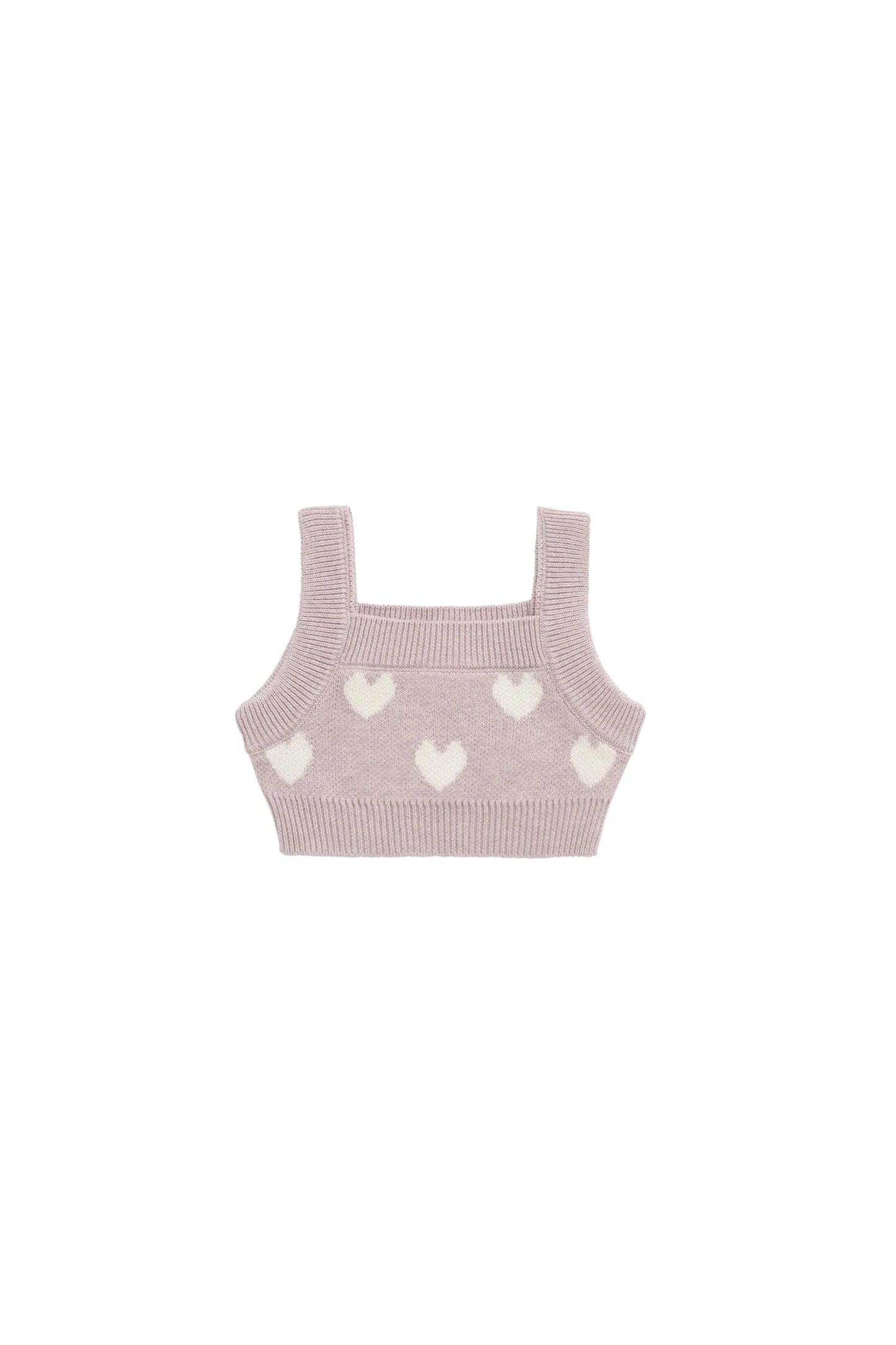 Molly Top - Heart Jacquard Ballerina Marle