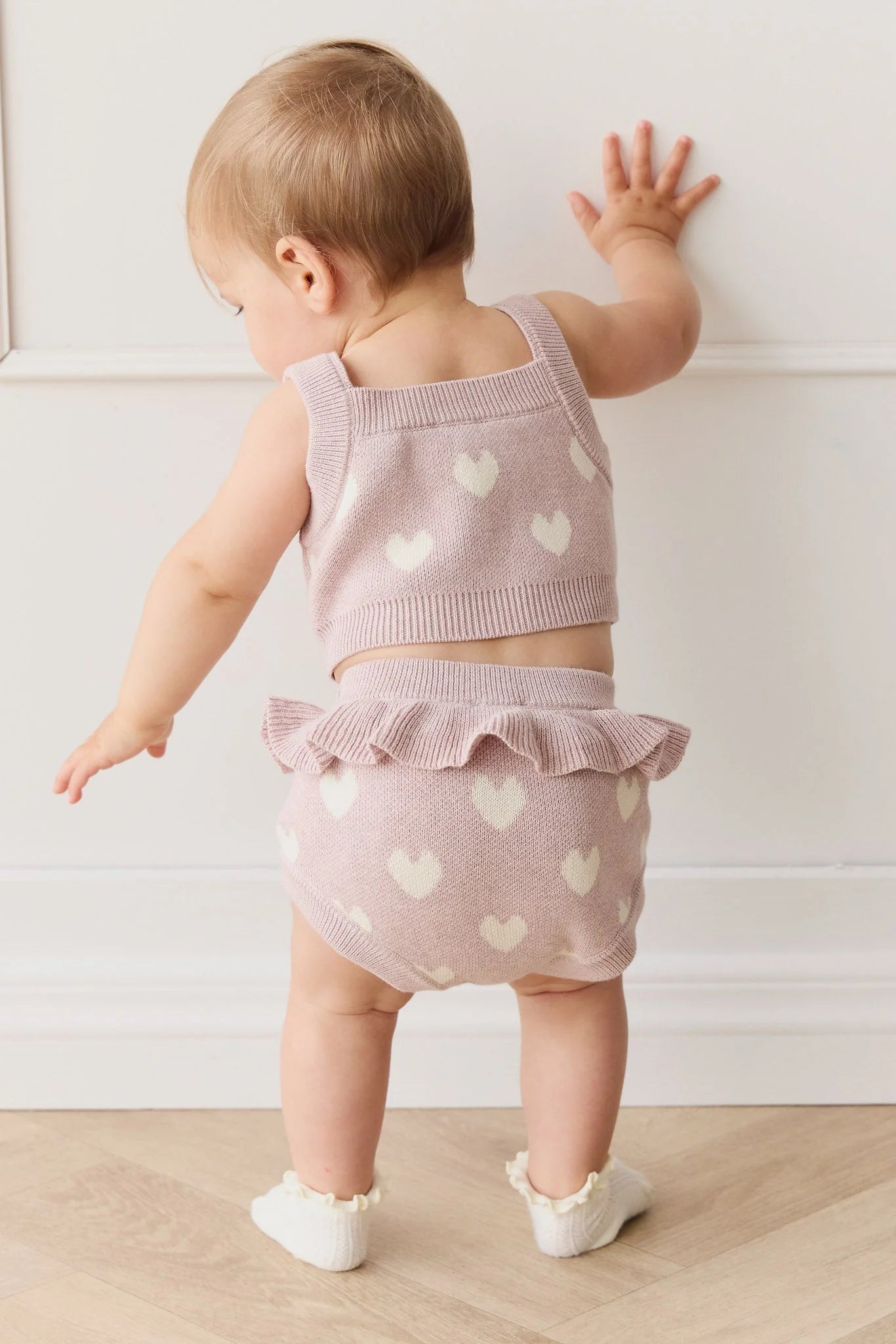 Molly Top - Heart Jacquard Ballerina Marle