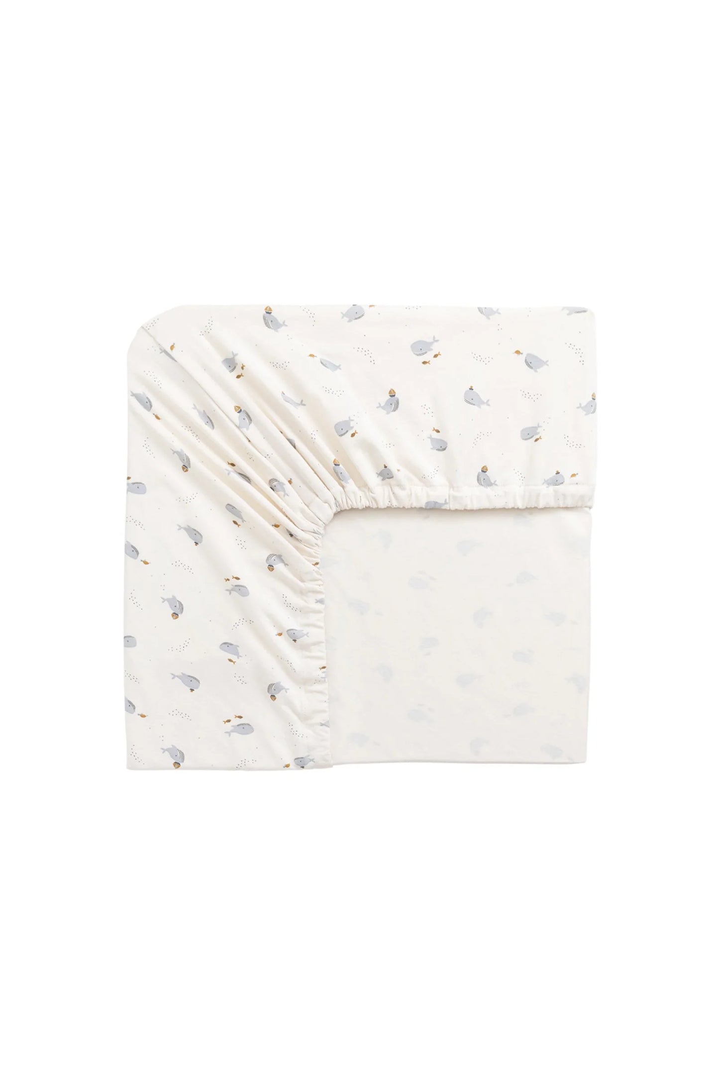 Organic Cotton Cot Sheet - Whales