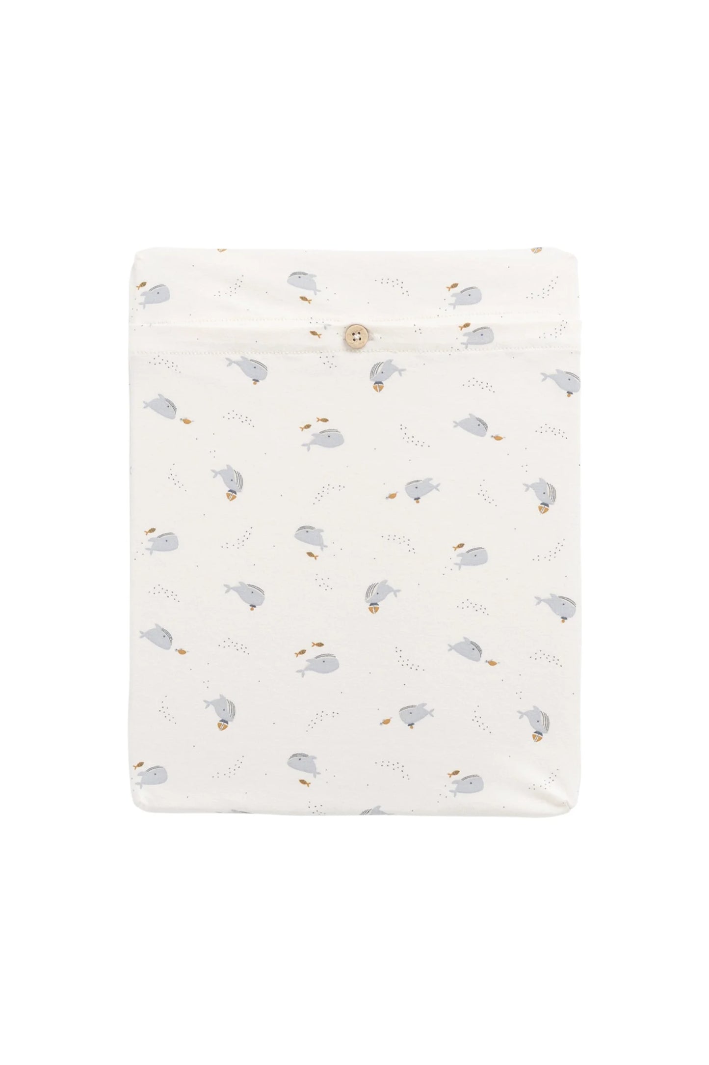 Organic Cotton Cot Sheet - Whales
