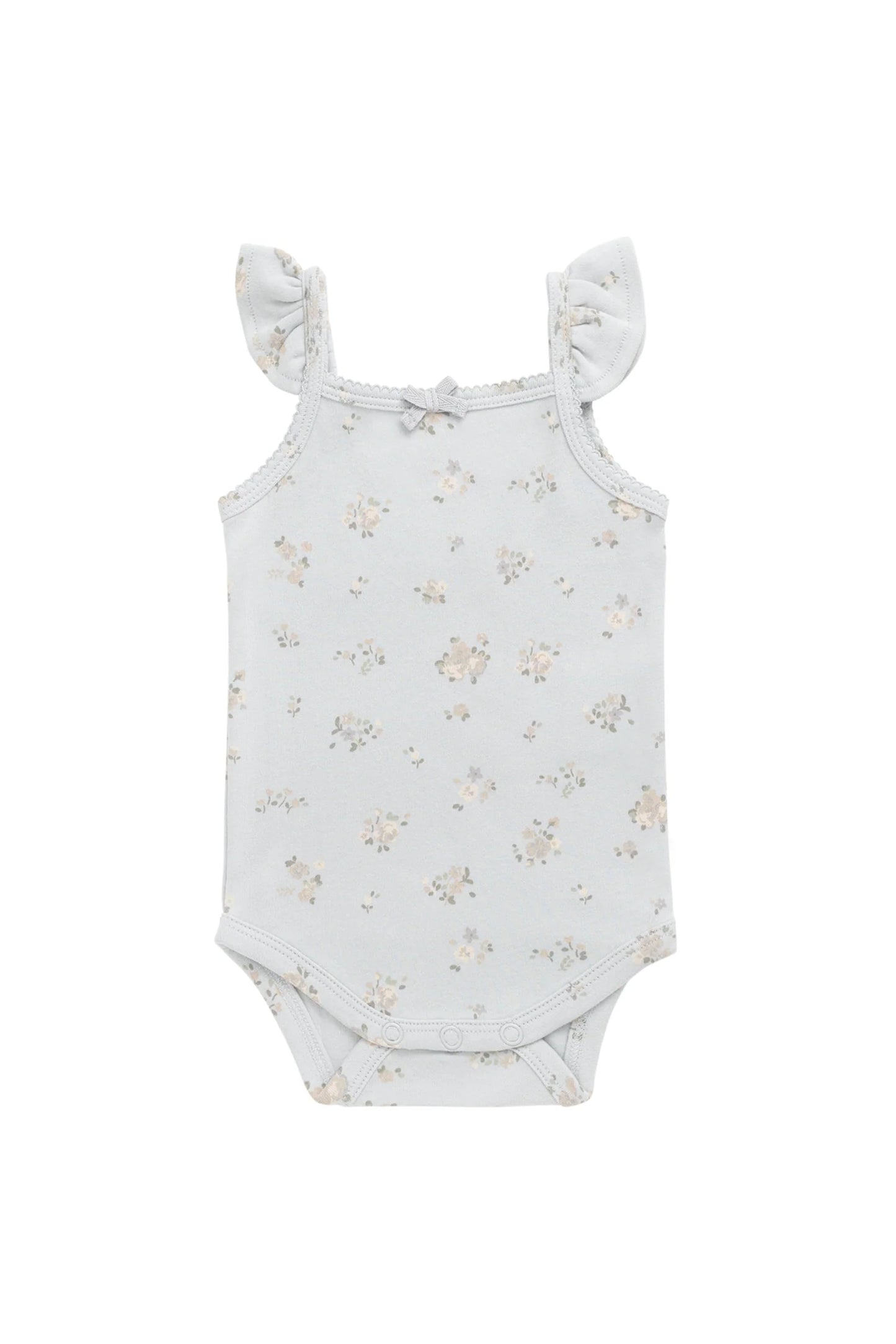 Organic Cotton Bettina Bodysuit - Petite Fleur Blue