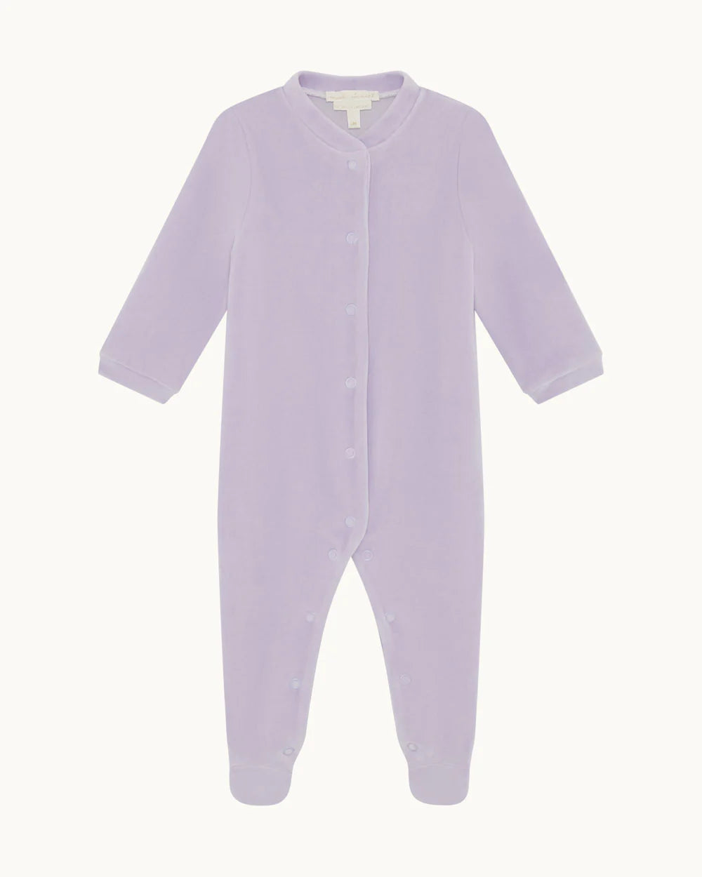 Velour Angel Wing Sleepsuit - Silver & Lilac