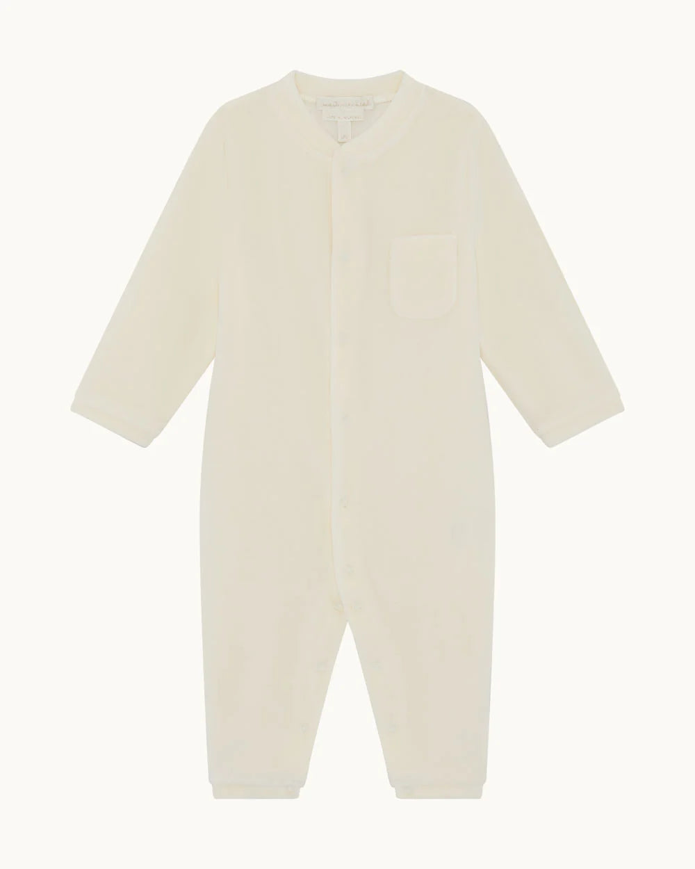 Velour Angel Wing™ Sleepsuit -Cream