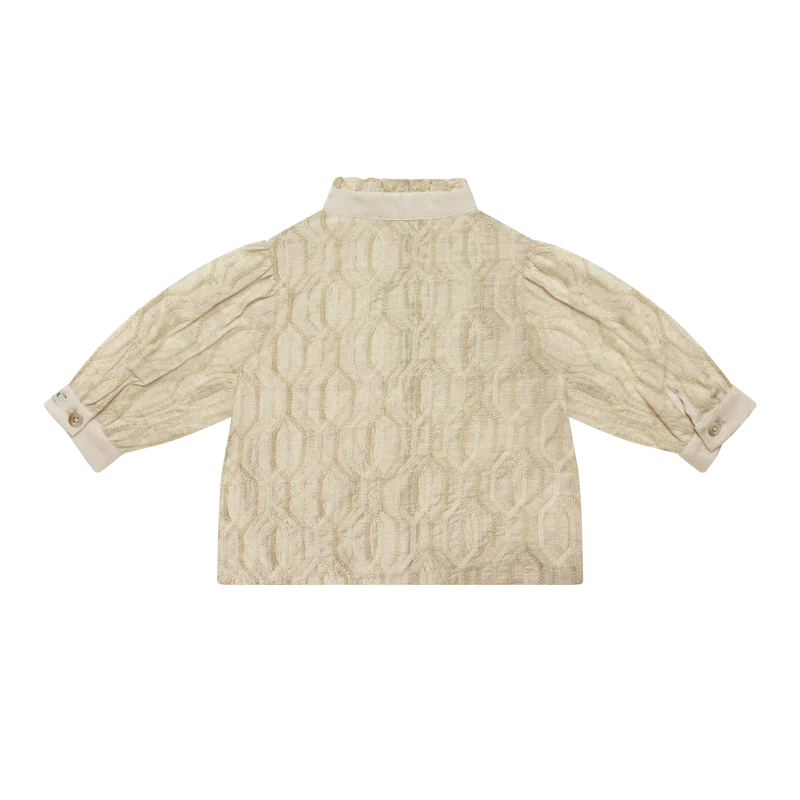 Fini Blouse | Soft Taupe - Rose Chain