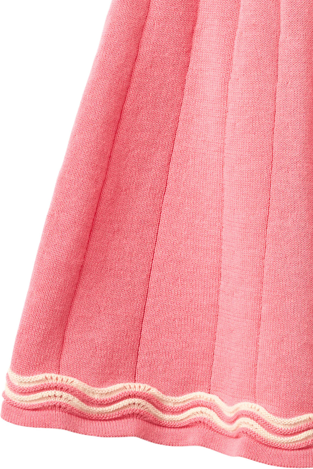 KNITTED TENNIS SKIRT - PINK/CREAM COMB
