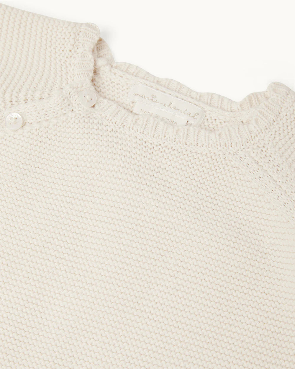 Coraline Wrap Baby Cardigan - Milky White