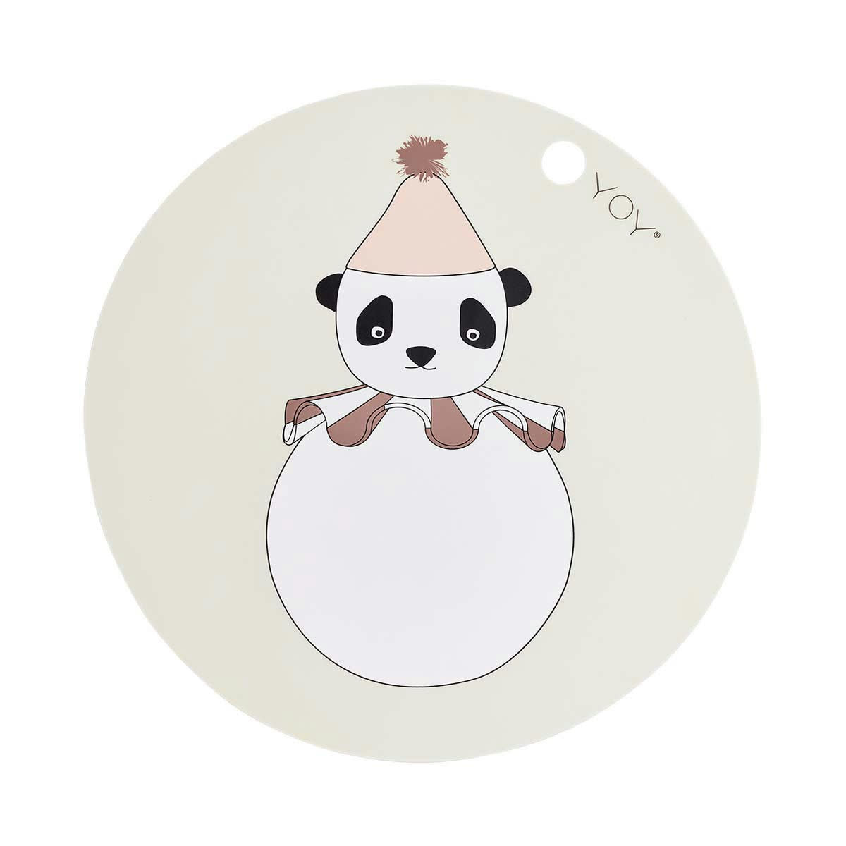 Offwhite Placemat Panda Pompom