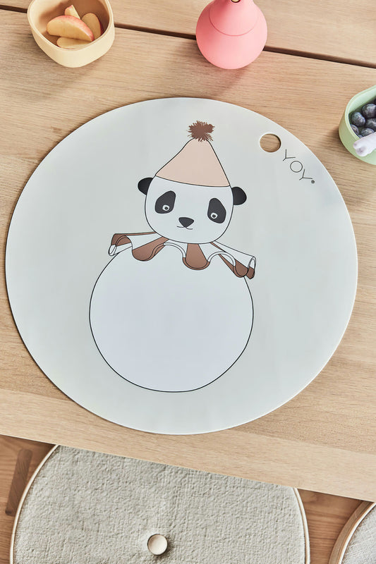 Offwhite Placemat Panda Pompom