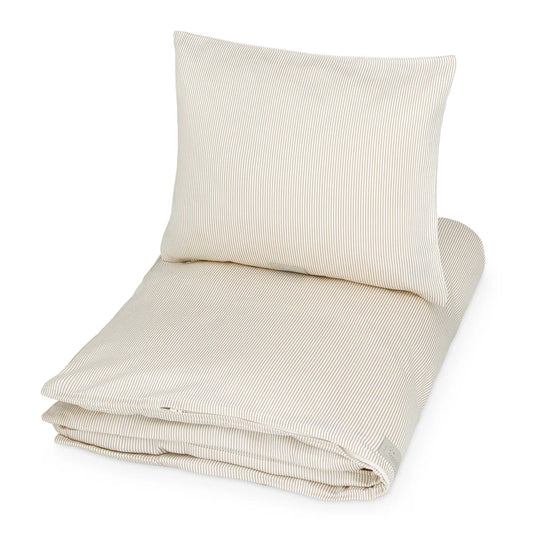 Bedding set, Baby, 70x100cm - GOTS Classic Stripes Camel