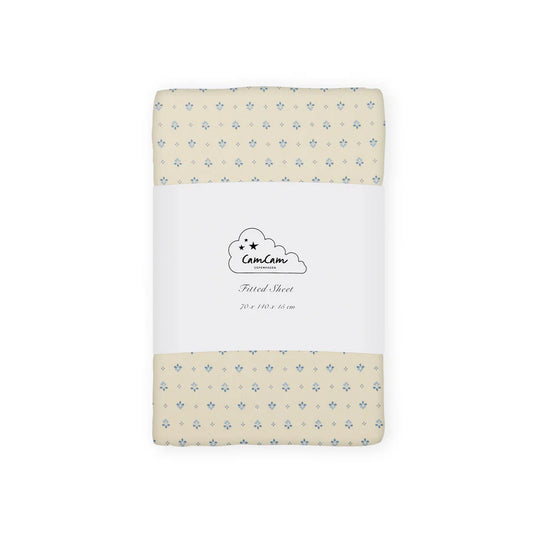 Sheet, Fitted, 60x120x15cm - GOTS - Capri