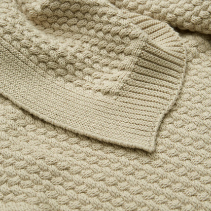 Harper Baby Knit Throw - GOTS - Latte 100X80