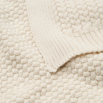 Harper Baby Knit Throw - GOTS - Off White 100X80