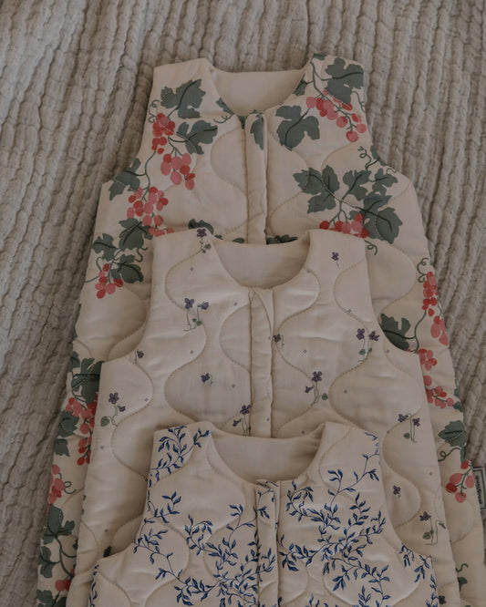 Satin Quilted Sleeping Bag, Grapes Pink