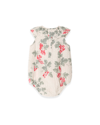 Seersucker Collar Romper, Grapes Pink
