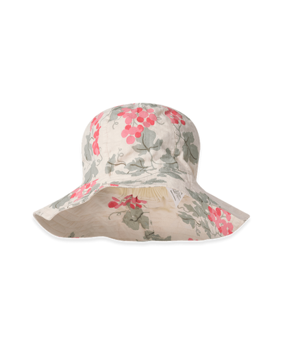 Seersucker Sun Hat Grapes Pink