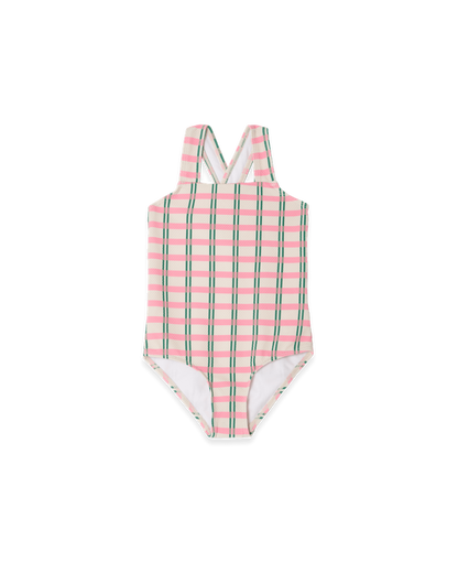 Swimsuit, Check Carnation