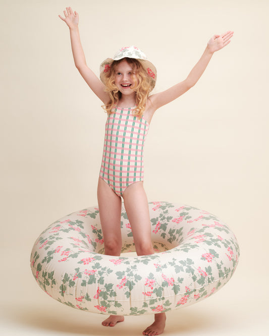 Swimsuit, Check Carnation