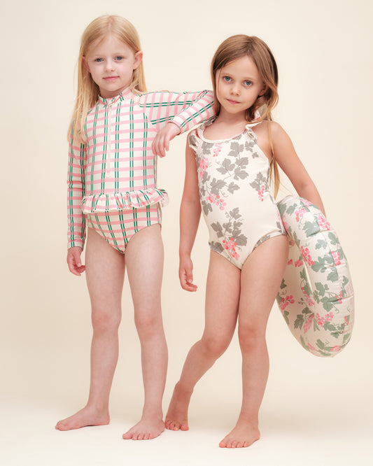 Frill Swimsuit, Grapes Pink