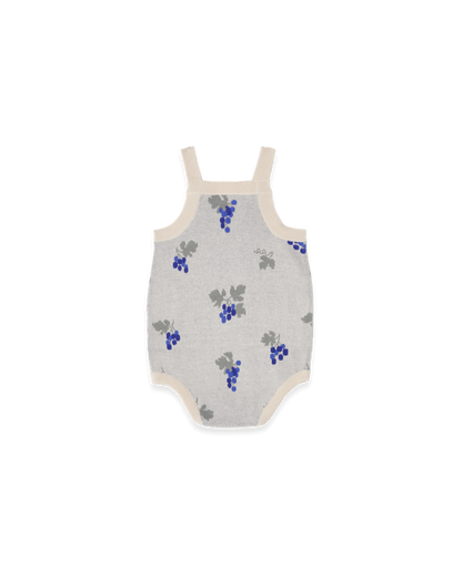 Knitted Romper, Grapes Ecru