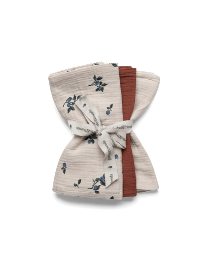 Muslin Burp Cloths 3 pcs 40x40 cm