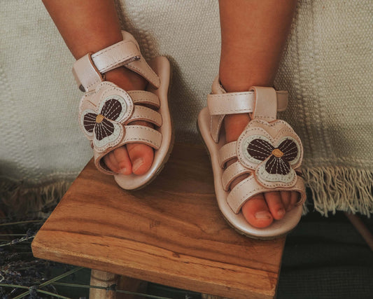 Tuti Fields Sandals | Violette Rose Metallic Leather