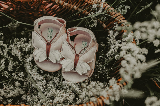 Tuti Sky Sandals | Butterfly Powder Metallic Nubuck