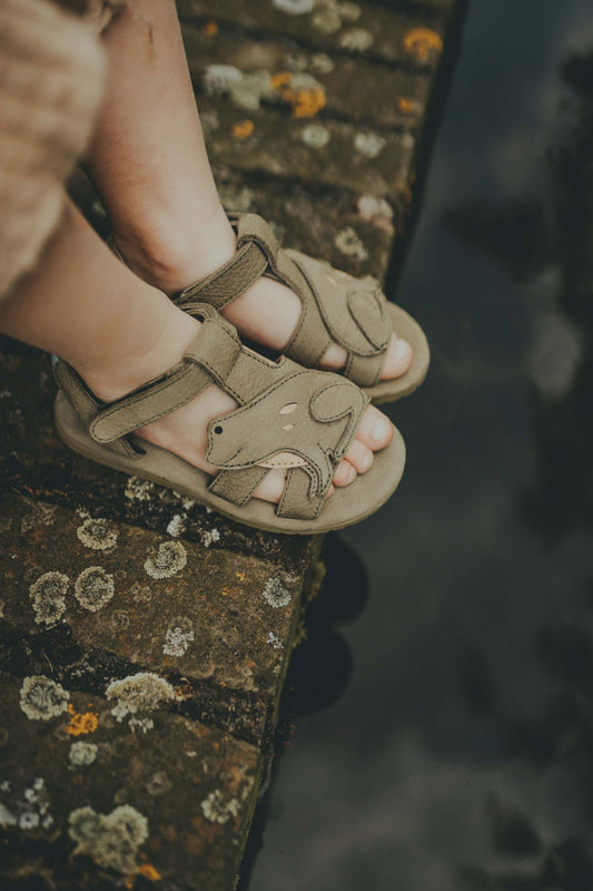 Escar Sandals | Frog Sage Betting Leather