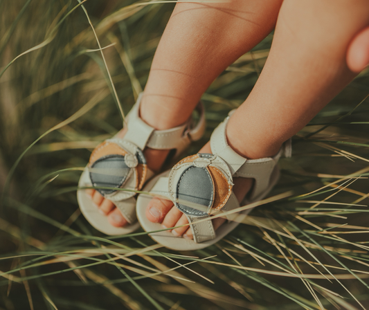 Flops | Beach Ball Blue Stone Leather