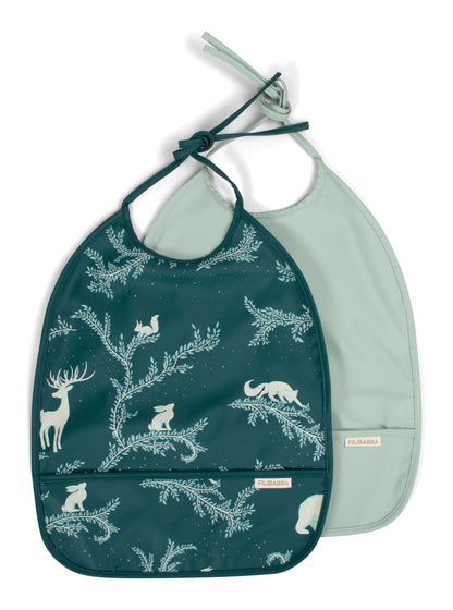 Bib with ties 2-pack