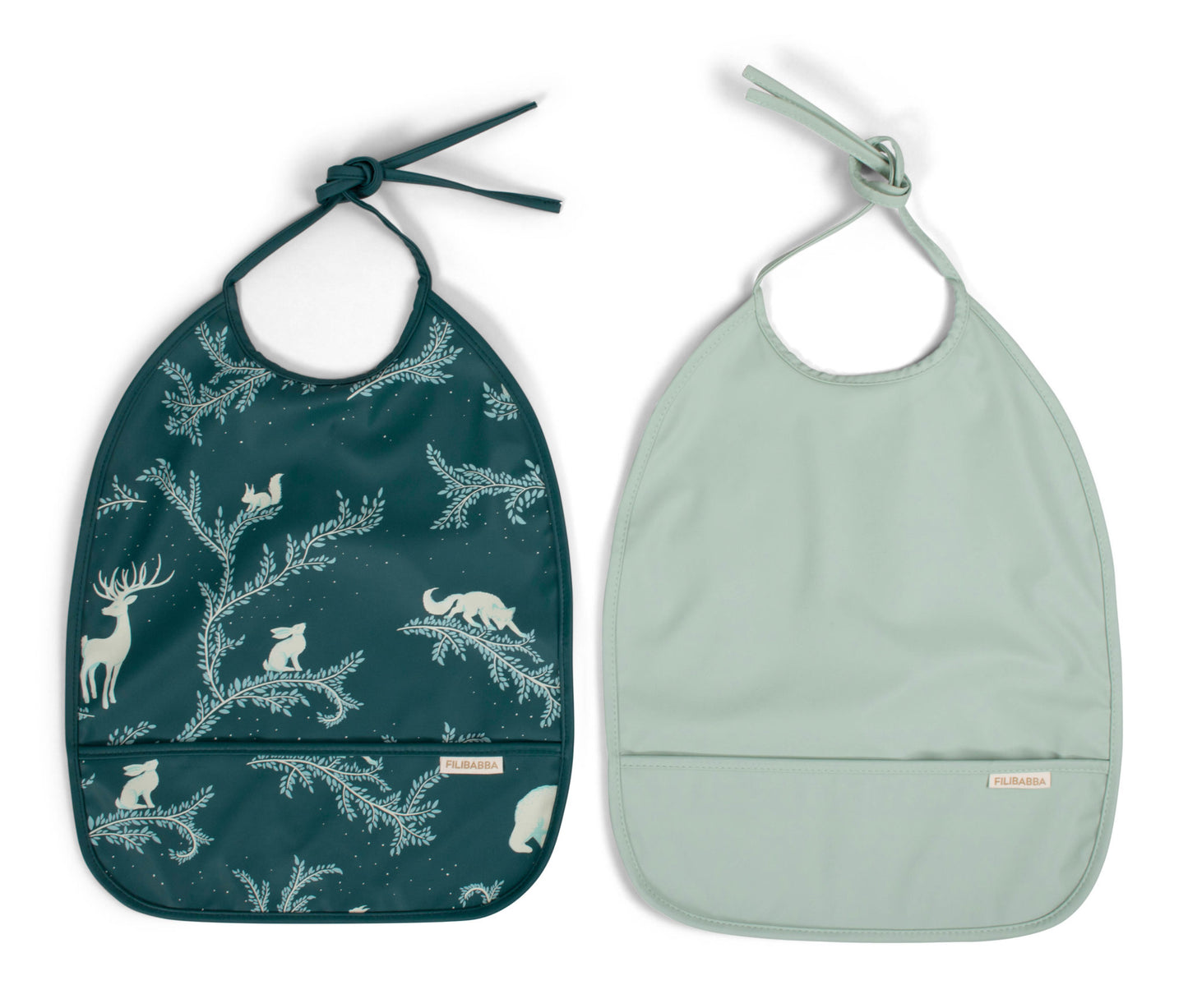 Bib with ties 2-pack