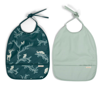Bib with ties 2-pack