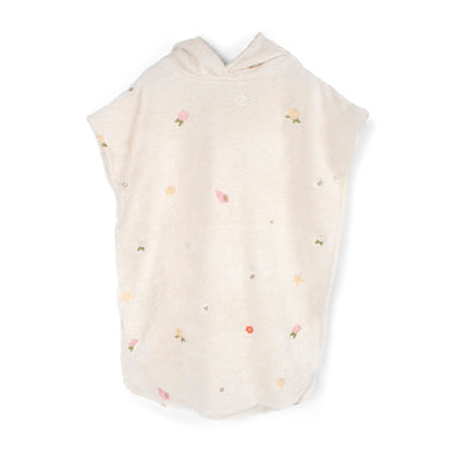 Embroidered beach poncho GOTS