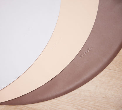 Anti-slip floormat - recycled PU leather -Warm Grey