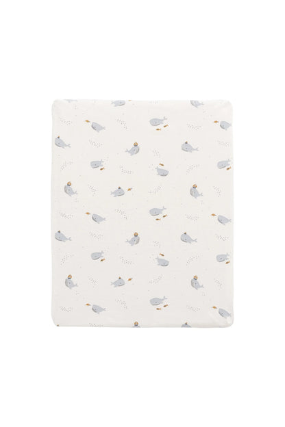 Organic Cotton Cot Sheet - Whales
