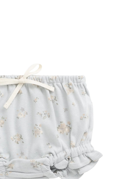 Organic Cotton Frill Bloomer - Petite Fleur Blue