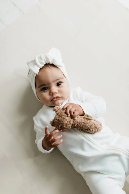 Pima Cotton Frankie Zip Onepiece - Milk