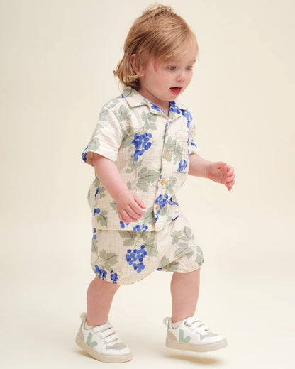Muslin SS Shirt Baby, Grapes Blue